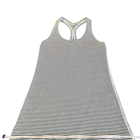 LULULEMON WOMEN’S RACERBACK TANK BLACK & WHITE STRIPES - Picture 4 of 6